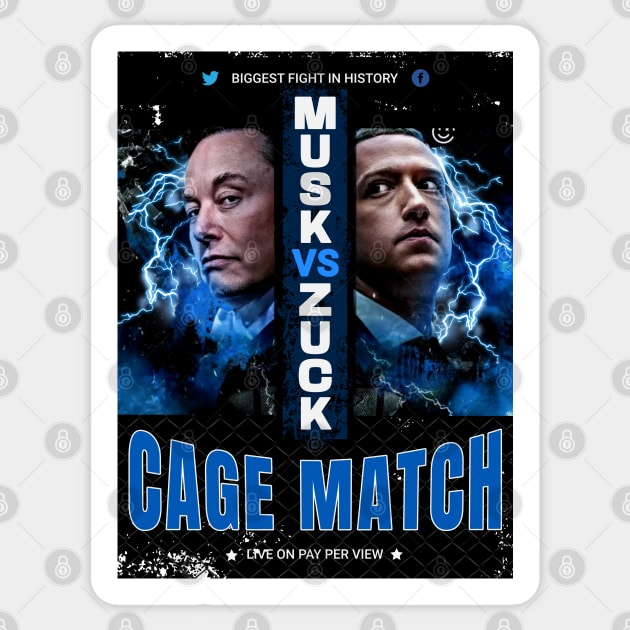 Musk vs Zuck Sticker by RuthlessMasculinity